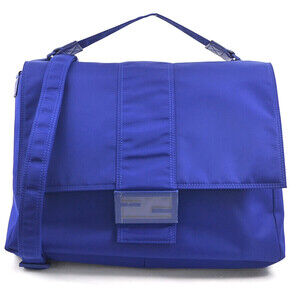 Fendi Baguette Messenger Bag Blue